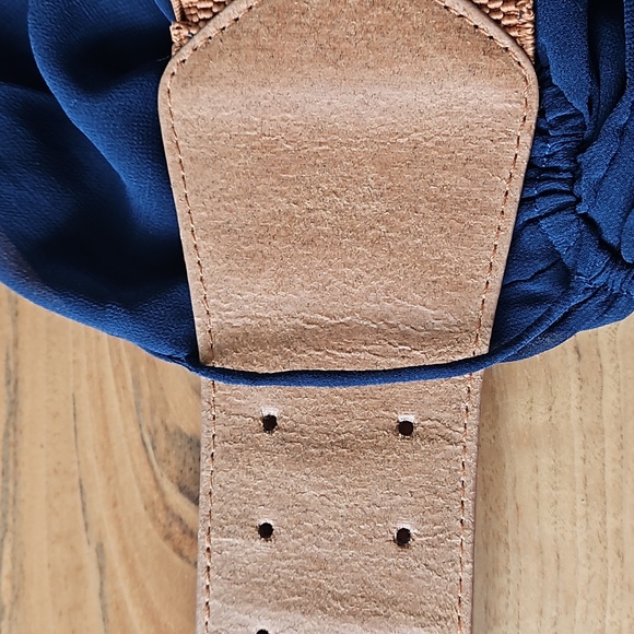 Double Zero Sheer Navy Dress With Slip, Size S - Picture 10 of 12